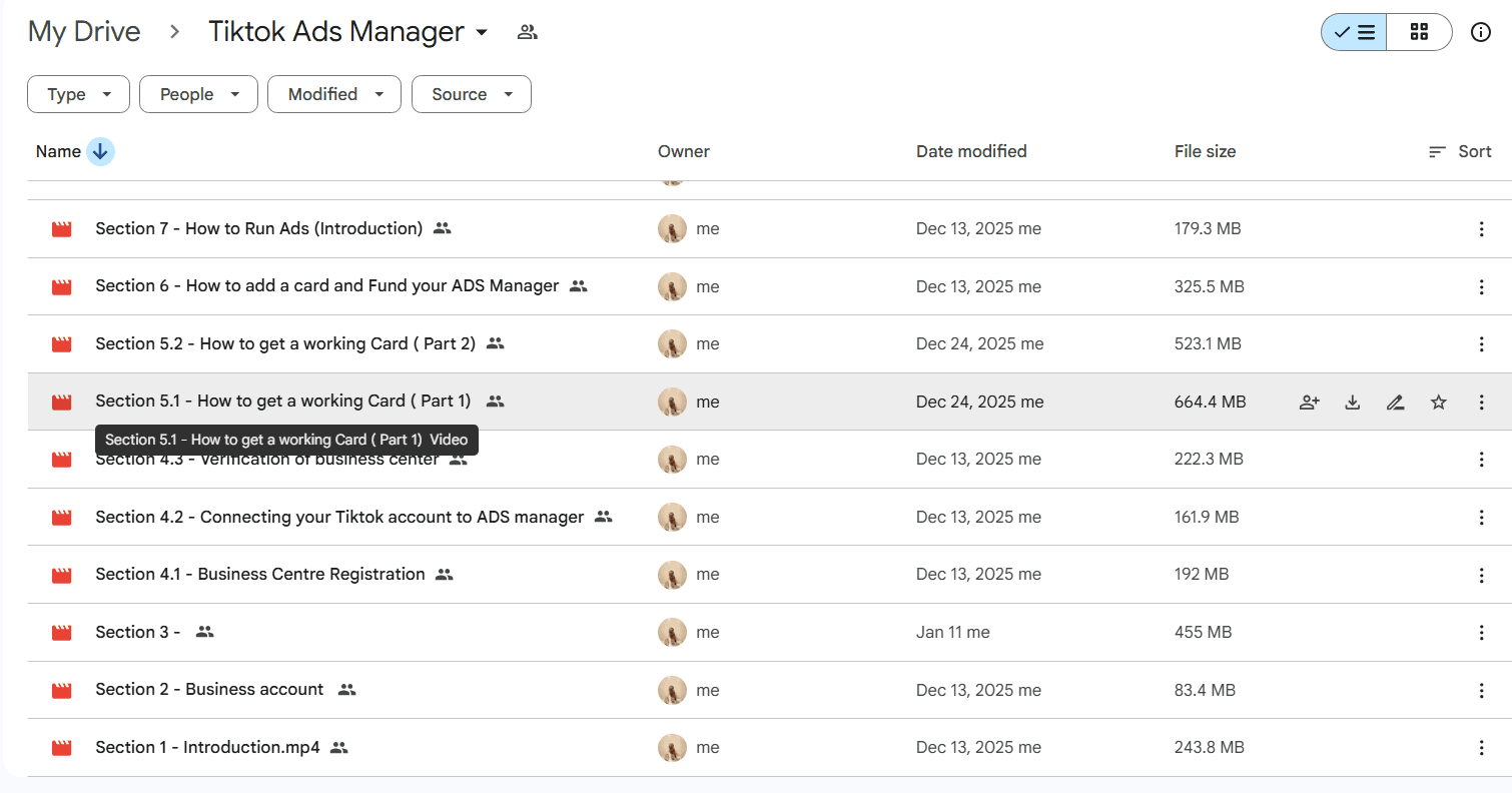 TikTok Ads Manager Course